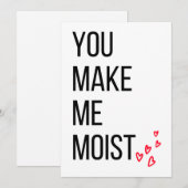 Funny Valentines carte de jour pour lui (Devant / Derrière)