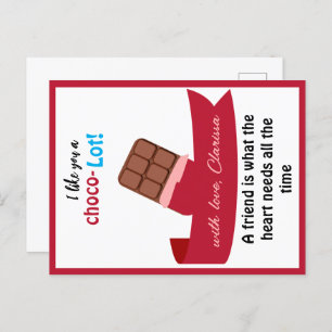 Funny Valentines Carte Jour Enfants - Chocolat