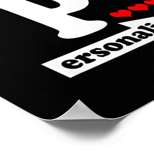 Funny Valentine's Day Couple Matching I Love Her I Poster (Hoek)