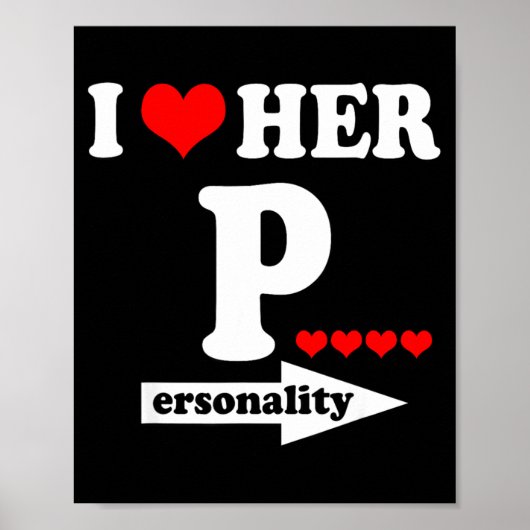 Funny Valentine's Day Couple Matching I Love Her I Poster (Voorkant)