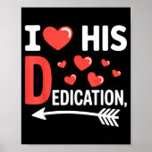 Funny Valentine's Day Couple Matching I Love His D Poster (Voorkant)