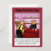 Funny Valentine's Day Humour Carte postale (Devant / Derrière)