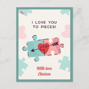 Funny Valentines Jour Carte Puzzle pour enfants (c