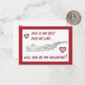 Funny Valentines Petite carte plate Set Camion Amo (Devant/Arrière en situation)