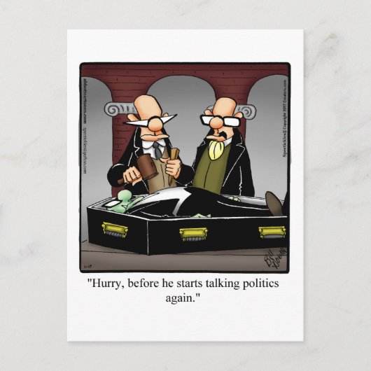 Funny Vampire Politics Humor Briefkaart (Voorkant)