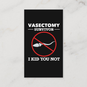 Funny Vasectomie Gezegde Volwassen mens Visitekaartje