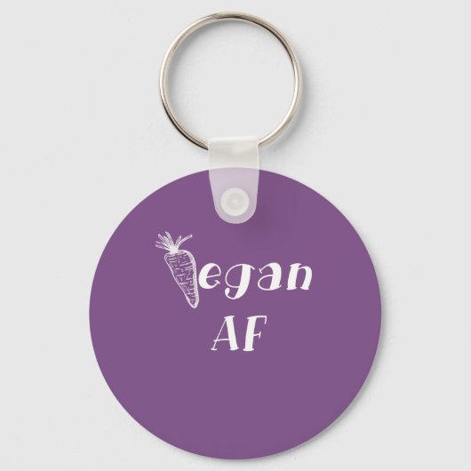 Funny vegan AF-ontwerp Sleutelhanger (Voorkant)
