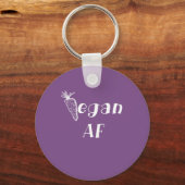 Funny vegan AF-ontwerp Sleutelhanger (Voorkant)