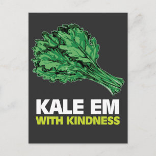 Funny Vegan Gezegde - Kale Healthy Food Veggie Gif Briefkaart