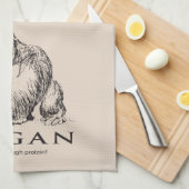 Funny vegan gorilla proteïne theedoek (Quarter Fold)