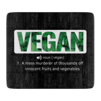 Funny Vegan Quotes Typography Snijplank