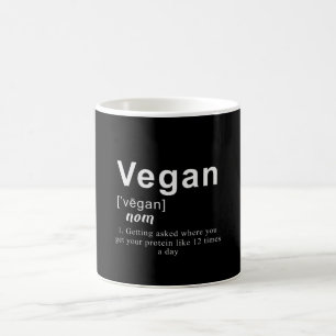 Funny Vegan Shirt - Vegan Definition Koffiemok