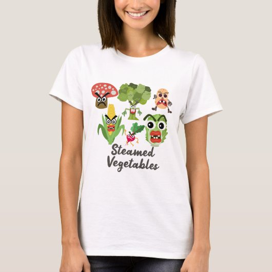 Funny Vegetable Pun T-Shirt voor Dames (Voorkant)