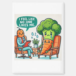 Funny Vegetable Therapy Cartoon Magneet