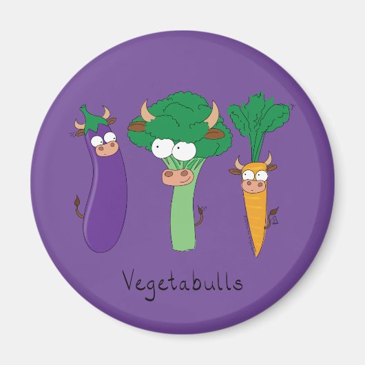 Funny Vegetables Cute Cartoon Kinder Magneet (Voorkant)