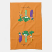 Funny Vegetables Cute Cartoon Kinder Theedoek (Verticaal)