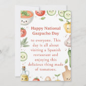 funny vegetables National Gazpacho Day Bedankkaart (Voorkant)