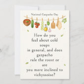 funny vegetables National Gazpacho Day Bedankkaart (Voorkant)