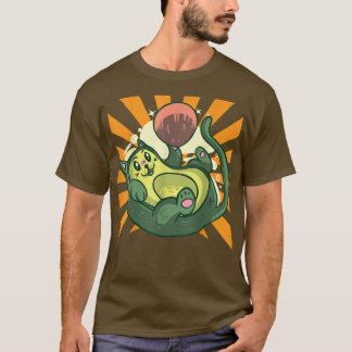 Funny Vegetarian Avocado Cat T-shirt
