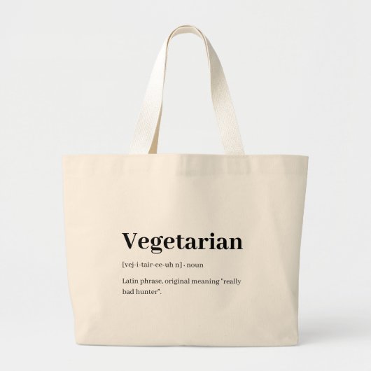 Funny Vegetarian Description Tas (Voorkant)