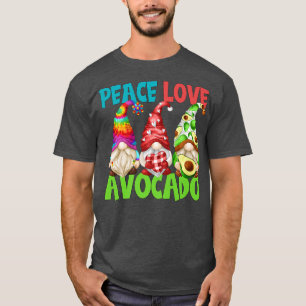 Funny Vegetarian Gnome For Women Hippies Peace Lov T-shirt