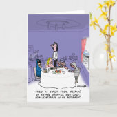 Funny Vegetarian ou Vegan Restaurant carte de voeu (Fleur jaune)