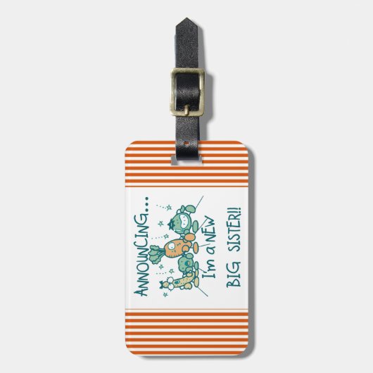 Funny Veggies New Big Sister Bagagelabel (Voorkant verticaal)
