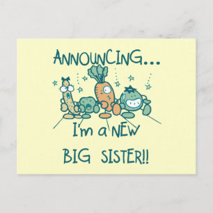 Funny Veggies New Big Sister Briefkaart