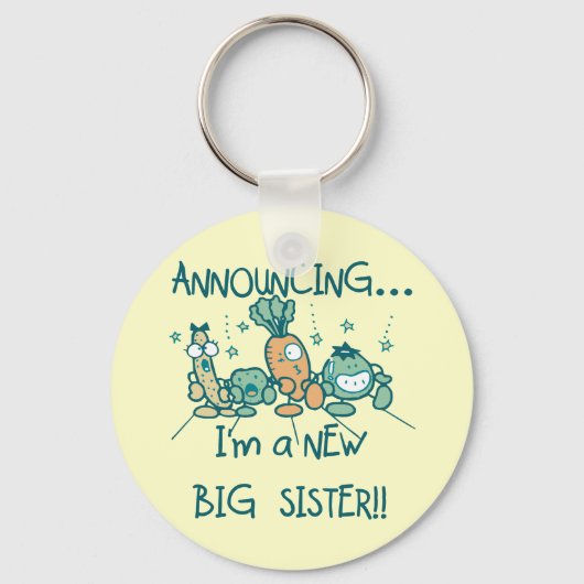 Funny Veggies New Big Sister Sleutelhanger (Voorkant)