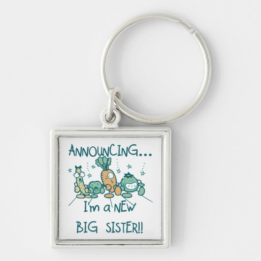 Funny Veggies New Big Sister Sleutelhanger (Voorkant)