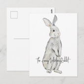 Funny velvet konijn briefkaart (Voorkant / Achterkant)
