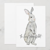 Funny velvet konijn kaart (Voorkant / Achterkant)