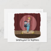 Funny Ventriloquism voor Beginners Kaart of gift. (Voorkant / Achterkant)