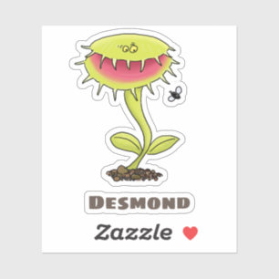 Funny Venus vliegt met plant cartoon Sticker