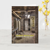 Funny verjaardagskaart kaart (Gele Bloem)