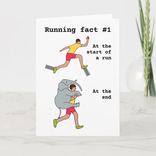 Funny verjaardagskaart voor runner kaart (Voorkant)