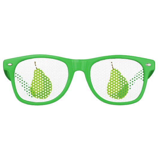 Funny vert poire fruits fête ombre lunettes de sol (Devant)