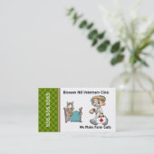 Funny Vétérinaire Carte de visite (Debout devant)