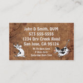 Funny Vétérinaire Carte de visite (Dos)