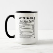 Funny Veterinarian Nutrition Facts Pet Lover Gift Mok (Links)