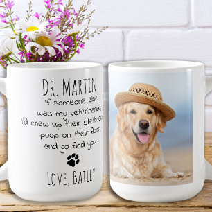 Funny Veterinarian Personalized Pet Photo Koffiemok