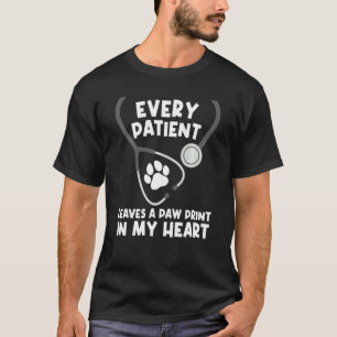 Funny Veterinary Assistant Mannen Women Paw Vet Te T-shirt