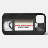 Funny VHS Tape with Name Case-Mate iPhone Case (Achterkant (horizontaal))