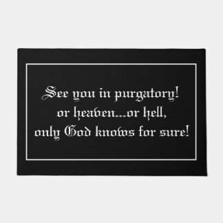 Funny Vicar Priest Quote Joke Deurmat