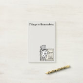 FUNNY VICTORIAANS CAT GRAPHIC POST-IT NOTEPAD POST-IT® NOTES (Op bureau)