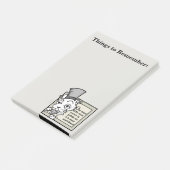 FUNNY VICTORIAANS CAT GRAPHIC POST-IT NOTEPAD POST-IT® NOTES (Schuin)