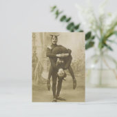 Funny  Victoriaans Circus-uitvoerders Briefkaart (Staand voorkant)