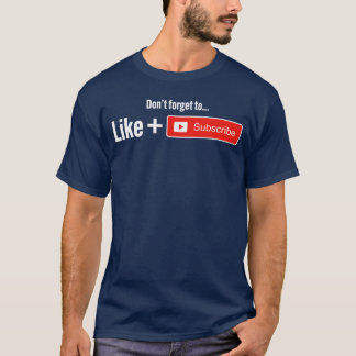 Funny Video Blogger Vlogger Like Subscribe Podcast T-shirt