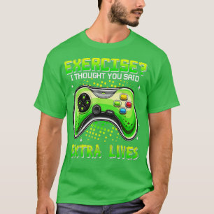 Funny Video Game Controller Retro Boys Extra Live T-shirt
