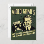 Funny Video Game Gezegde Briefkaart (Voorkant / Achterkant)